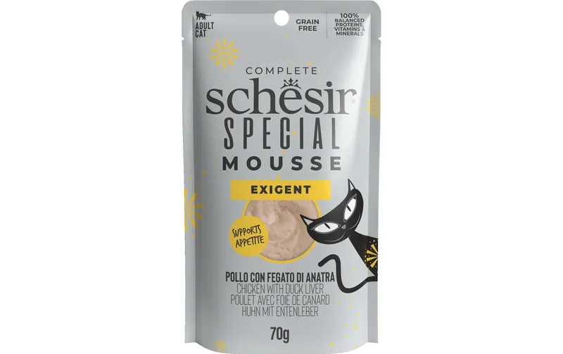 Schesir Nassfutter Special Mousse Exigent, 70 g