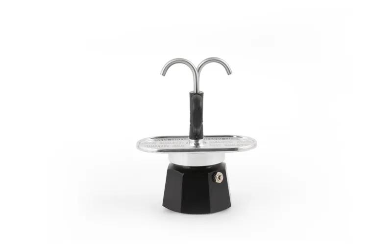 Bialetti Espressokocher New Mini Express 2 Tassen, nero/Silber