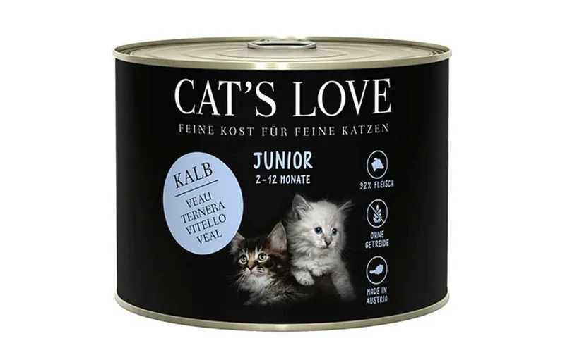 Cat's Love Nassfutter Junior Kalb, 200 g