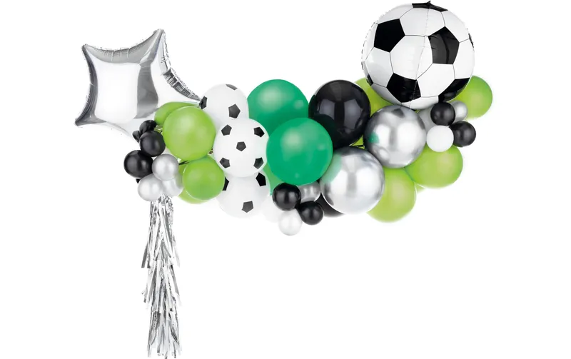 Partydeco Girlandenband Fussball Grün, 150 x 126 cm, 15-teilig