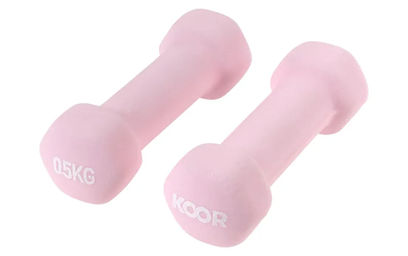 KOOR Kurzhantel-Set 0.5 kg, Rosa