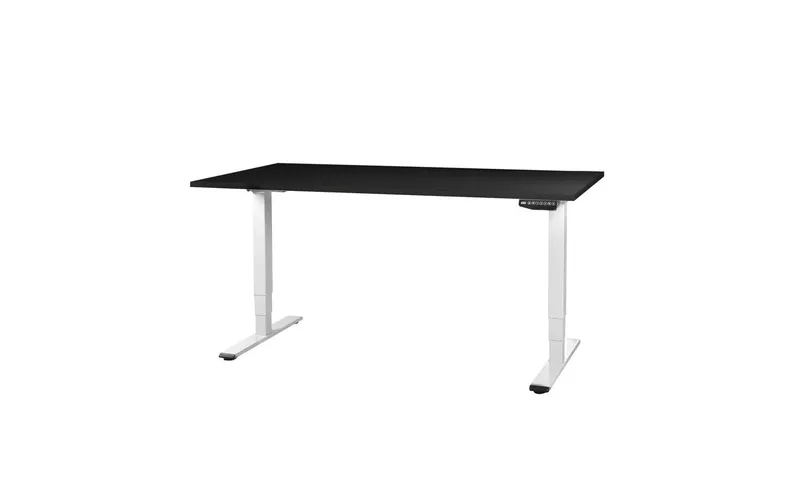 Contini höhenverstellbarer Bürotisch 1.6x0.8 m noir/Gestell weiss