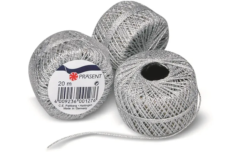 Pattberg Kordelband Ø 2 mm x 20 m, Silber
