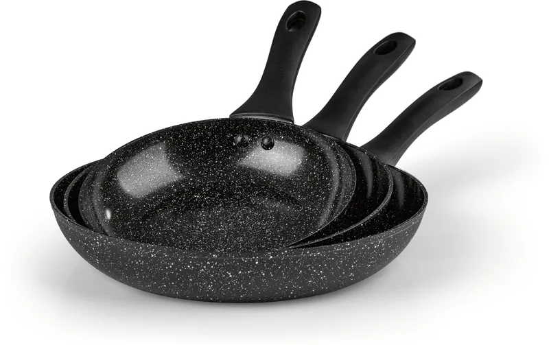 BRATmaxx Bratpfanne Aluminium Pfannen Set 3 pezzi 20 cm/24 cm/28 cm