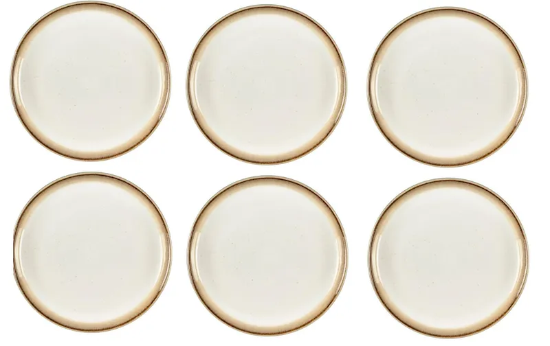 Bitz Frühstücks- & Dessertteller 6 pièces, Crème/gris