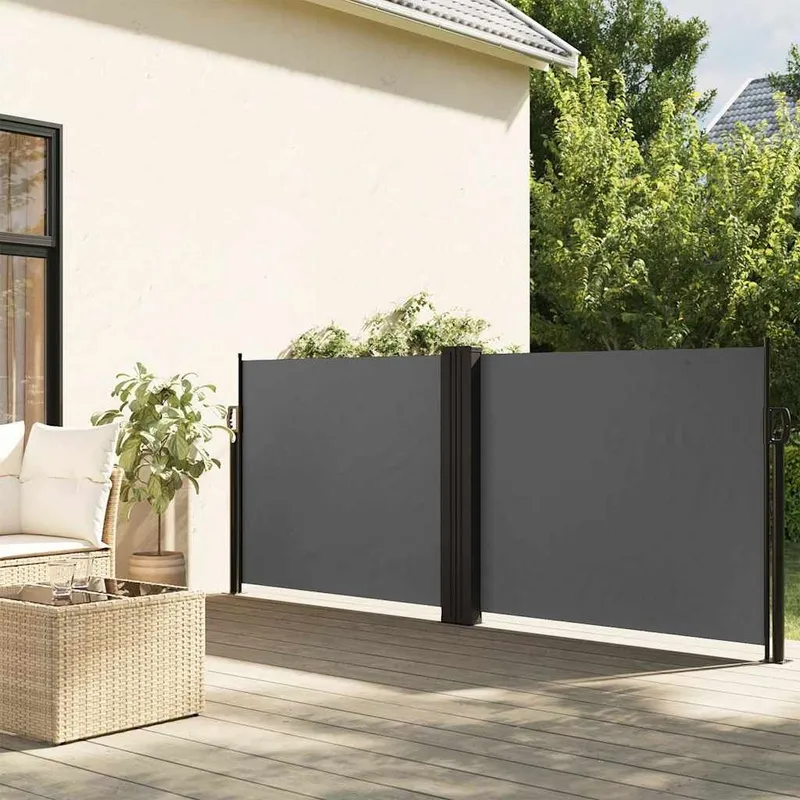 Seitenmarkise Ausziehbar Anthrazit 120x600 cm