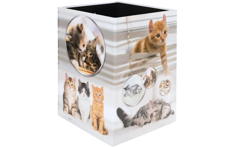 HERMA Papierkorb Katzen 15 l, Gelb