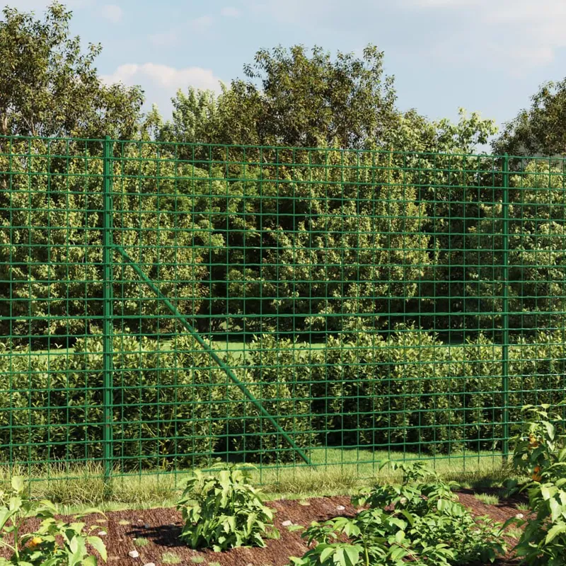Maschendrahtzaun mit Bodenflansch verde 1,4x10 m