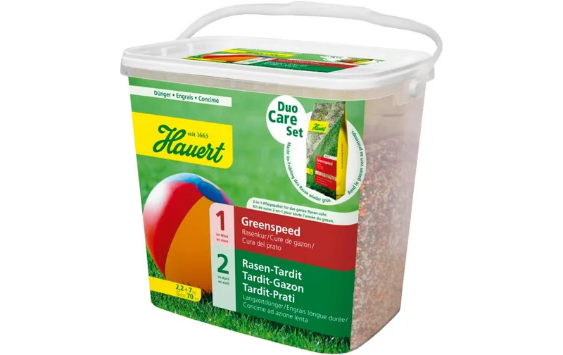 Hauert Dünger Duo CareSet Rasen-Tardit + Greenspeed, 9.2 kg