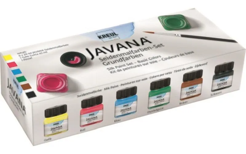 Kreul Textilfarbe Seidenmalfarbe Javana 6 pieces, je 20 ml
