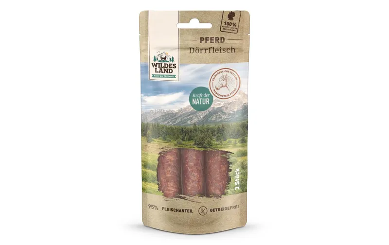 Wildes Land Snack Pferde Dörrfleisch 3 Stk.