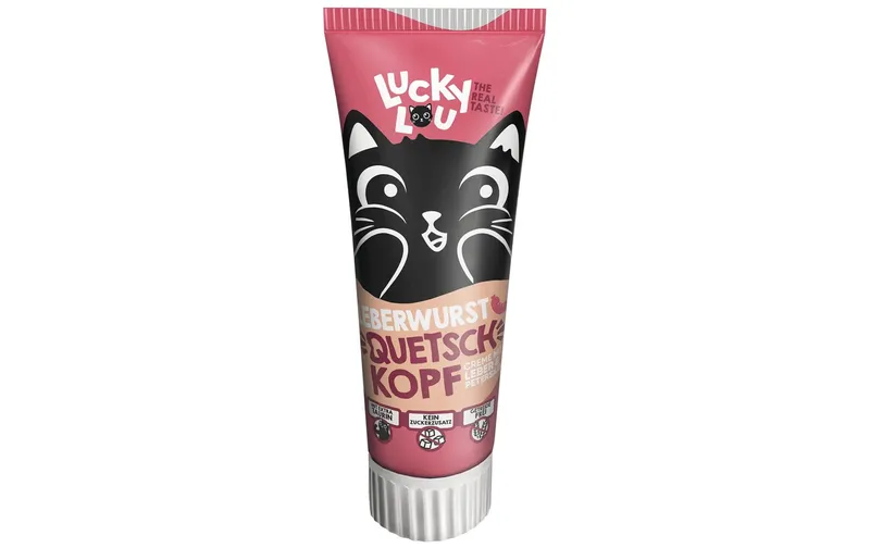 Lucky Lou Katzen-Snack Tube Quetschkopf Leberwurst 75 g