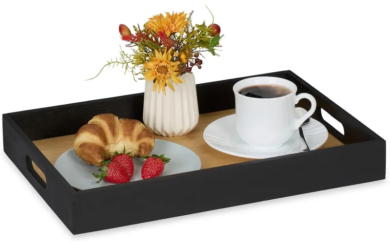 relaxdays Serviertablett noir