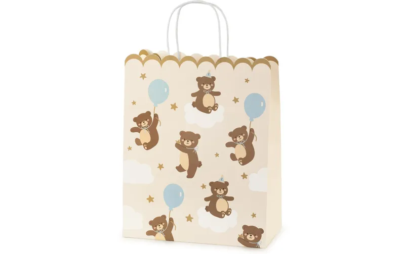 Partydeco Geschenktüte Teddybären 26 x 32.5 x 13 cm, 1 pieces