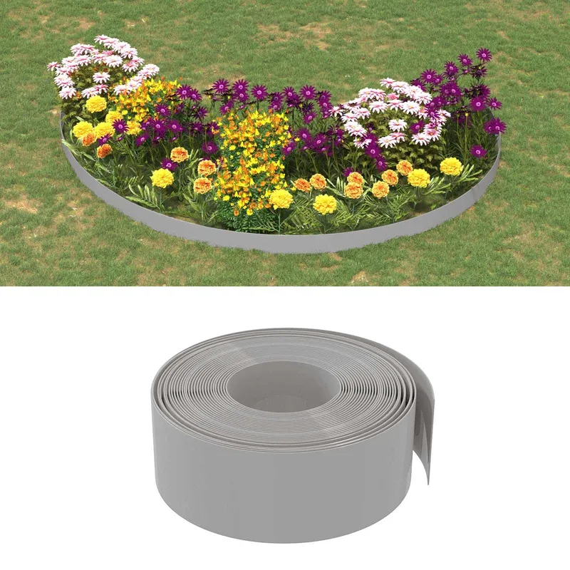 Bordures 25 m 20 cm PE Gris