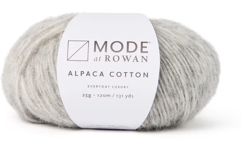 Mode at Rowan Wolle Alpaca Cotton 25 g, 120 m, Hellgrau