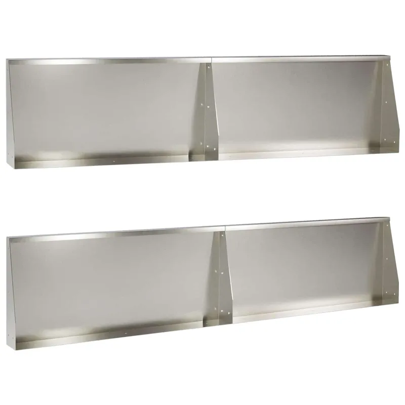 Mur de soutènement 4 pc 100 x 12 x 50 cm Acier inoxydable