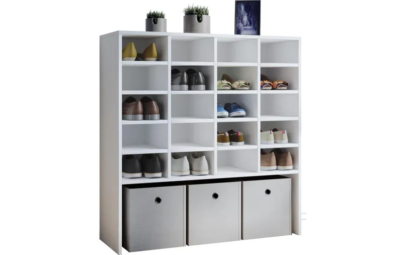 VCM Schuhschrank Hinsol XL 92 x 99 cm, white