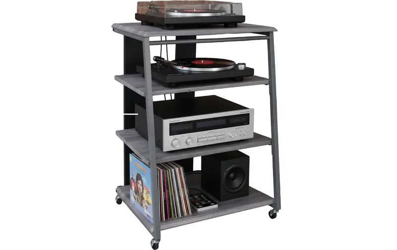 relaxdays TV-Möbel Hifi-Regal 78 x 61 x 52 cm grigio