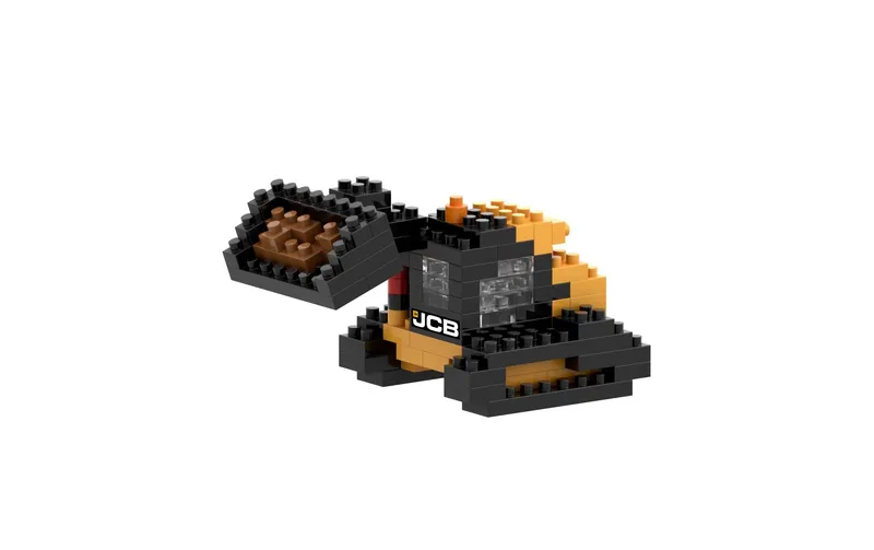 BRIXIES Bausteinmodell JCB Teleskid aus 112 Bausteinen