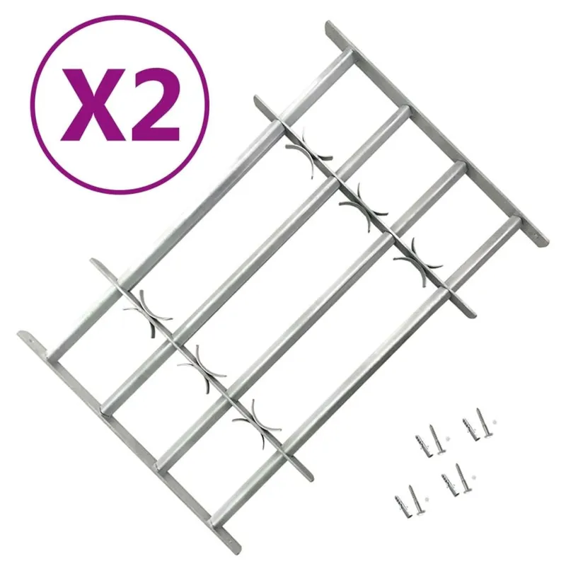Fenstergitter Verstellbar per Fenster 2 pz. 1000-1500 mm