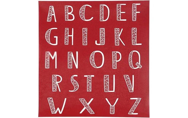 Creativ Company Siebdruck Alphabet, 1 pièces