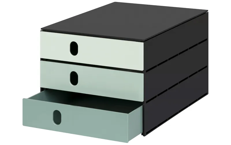 Styro Schubladenbox styroval pro color flow 3 Schubladen, verde