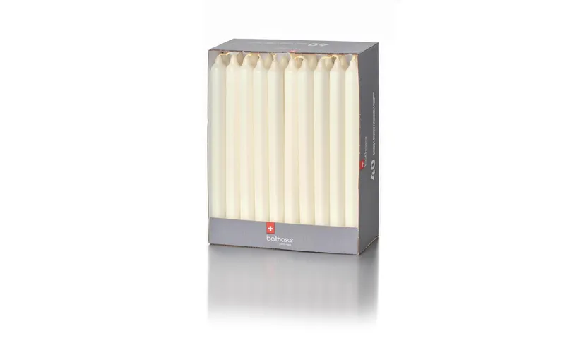 balthasar Stabkerze Ecru, 40 pieces