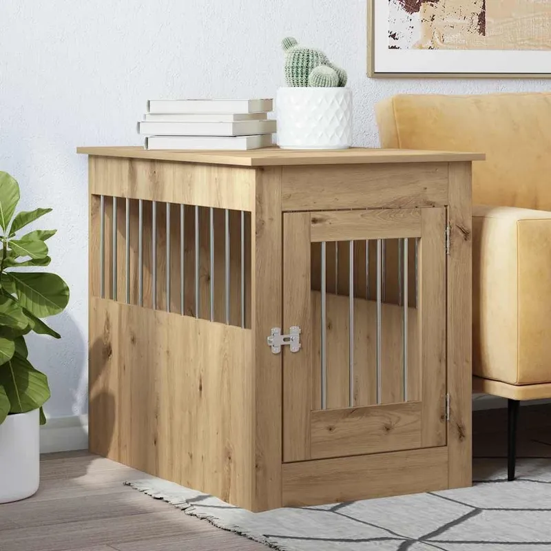 Hundekäfig im Möbelstil Artisan-Eiche 55x80x68 cm derivato del legno