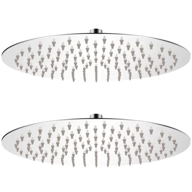 Pomme de douche plongeante 2 pcs Acier inoxydable Ø 30 cm
