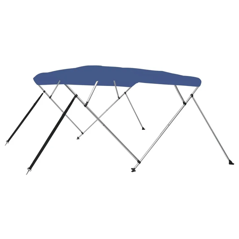 Auvent bimini à 4 arceaux Bleu 243x196x137 cm