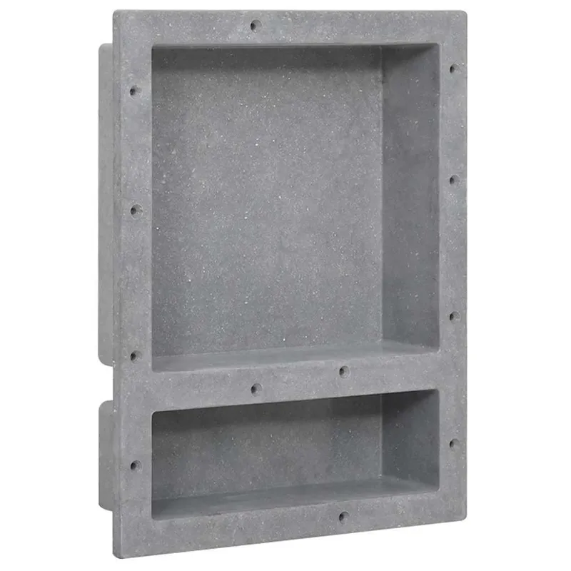 Duschnische mit 2 Fächern Mattgrau 41x51x10 cm