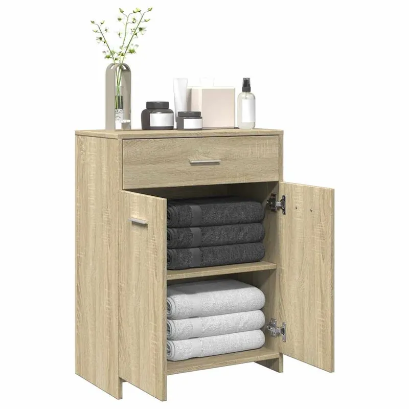 Badezimmerschrank Sonoma-Eiche 60x33x80 cm derivato del legno