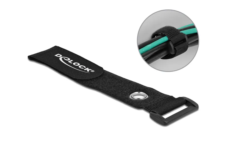 Delock Klettkabelbinder noir 280 mm x 38 mm 3 pièces
