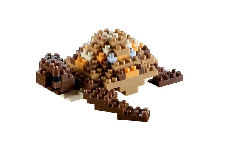 BRIXIES Bausteinmodell Schildkröte aus 103 Bausteinen