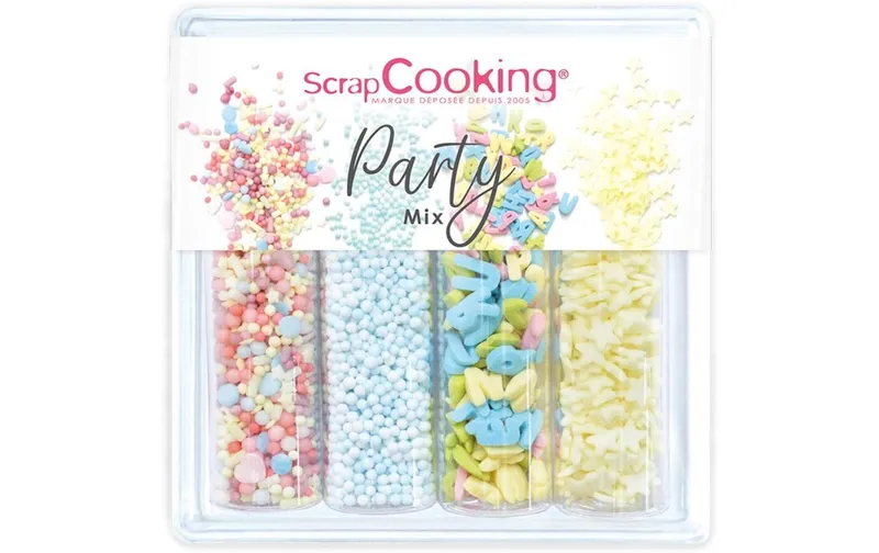 ScrapCooking Zuckerstreusel Mix Party Bunt 65 g, 4 pieces