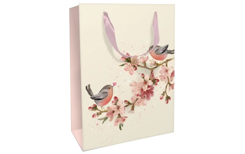 brun + Company Geschenktasche Cherry Blossom Love 26 x 36 x 13 cm, Rosa