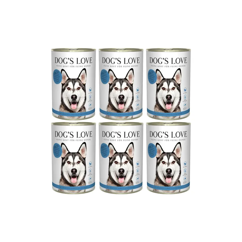 Dog's Love Nassfutter Adult Fisch, 6 x 400 g
