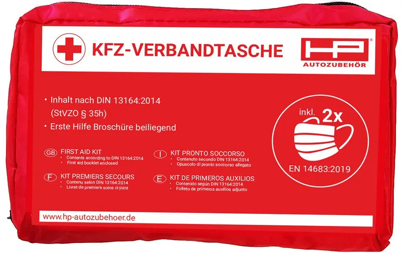HP Autozubehör Verbandtasche KFZ rouge