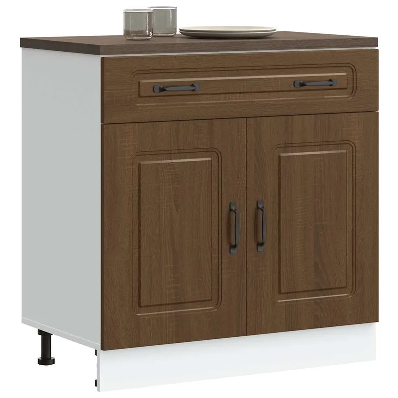 Küchenunterschrank Kalmar marrone Eichen-Optik derivato del legno
