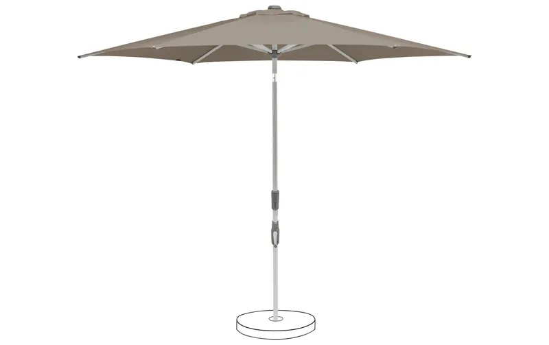 Suncomfort by Glatz Sonnenschirm Slide Ø 250 cm, Stone Grey