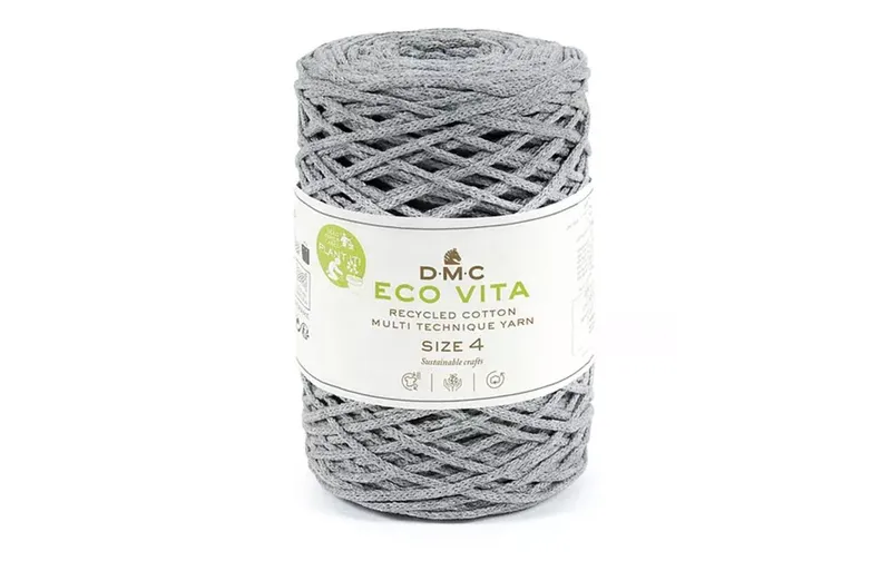 DMC Wolle Nova Vita Makramee Cord 2 mm 250 g Hellgrau