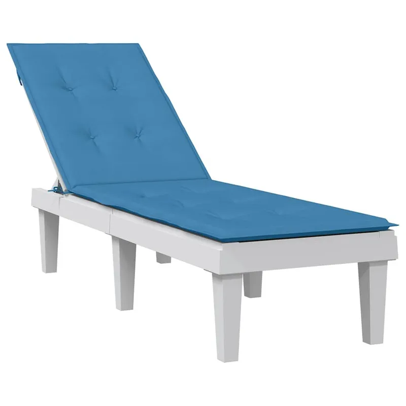 Liegestuhl-Auflage Melange blu (75+105) x 50 x 4 cm tessuto
