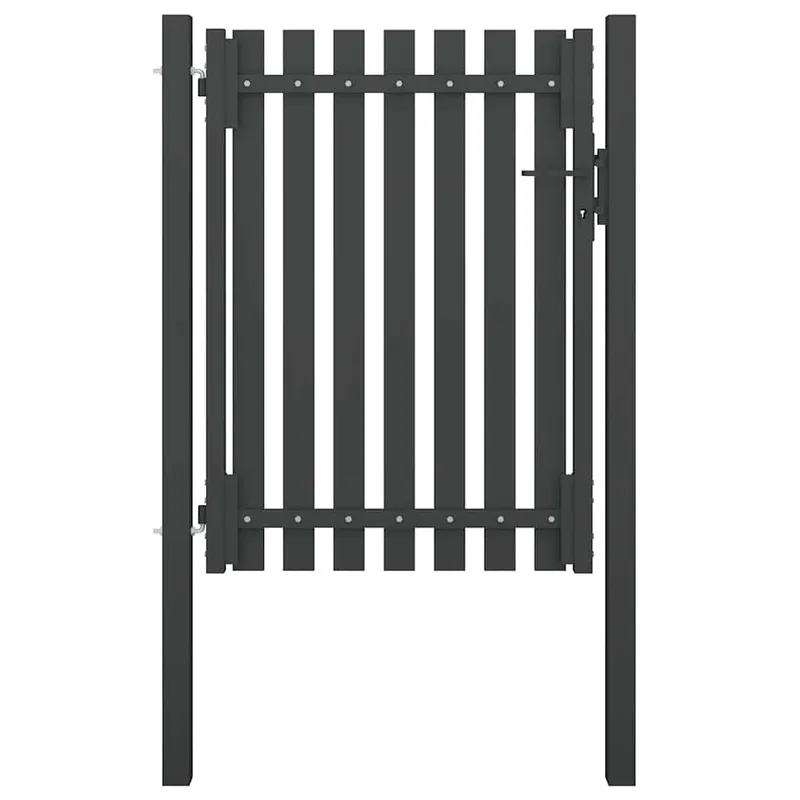 Gartentor aus Stahl 100 x 125 cm Anthrazit