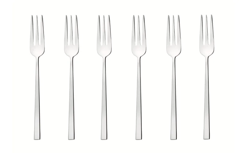 Sambonet Kuchengabel Rock 6 pieces, Silber