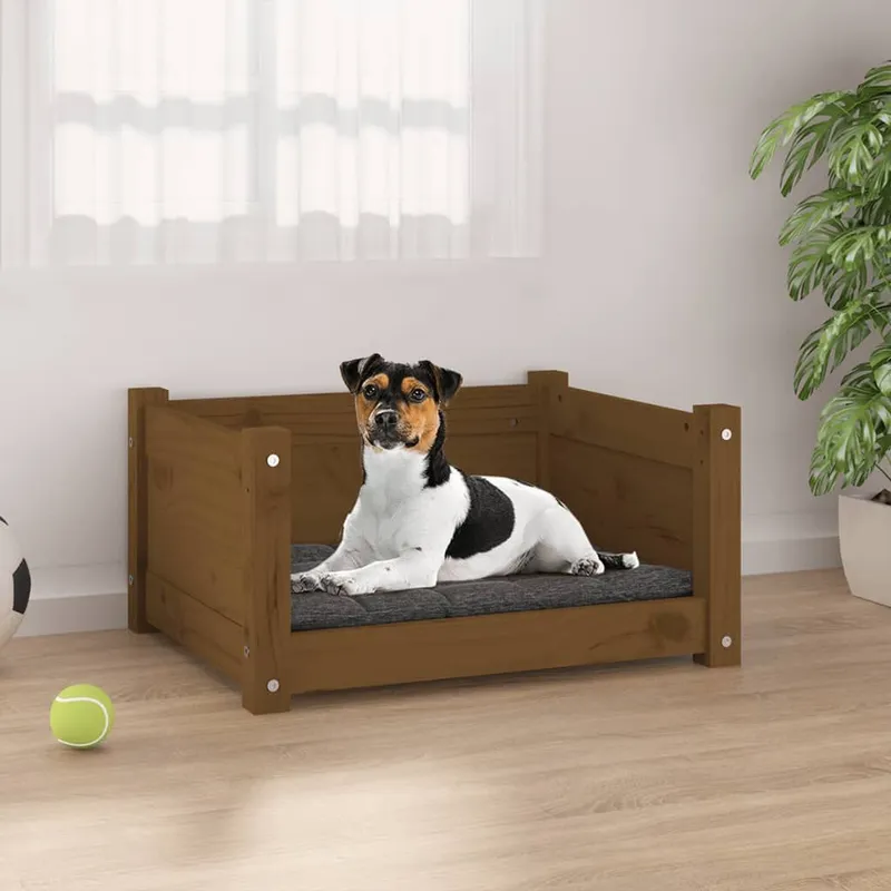 dog bed Honigbraun 55,5x45,5x28 cm solid pine wood