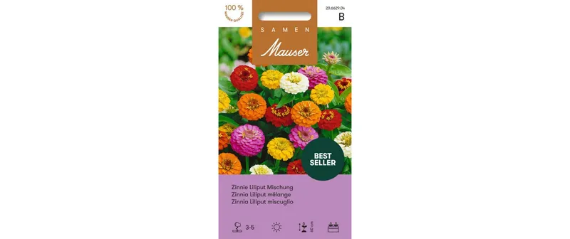 Samen Mauser Saatgut Zinnie Liliput Mischung