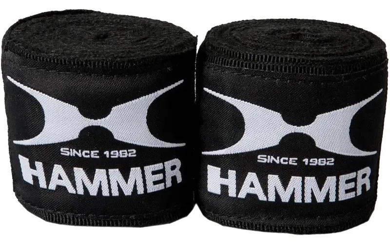 HAMMER Boxbandage elastisch, 3.5 m Schwarz
