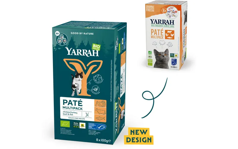 Yarrah Bio-Nassfutter Bio Paté Multipack 8 x 100 g