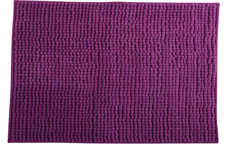 MSV Badteppich Chenille 60 x 90 cm, Violett